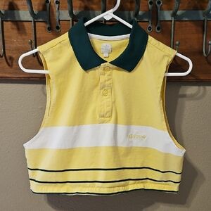 Adidas Very Cropped Polo Top Size Large